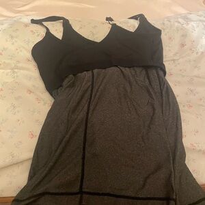 lululemon athletica Charcoal and Black Tank Top